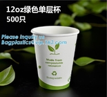 Ecologico, Blodegradable, concimabile, PLA ha allineato l'insieme freddo caldo eliminabile della tazza della bevanda, il caffè, i negozi, chiosco